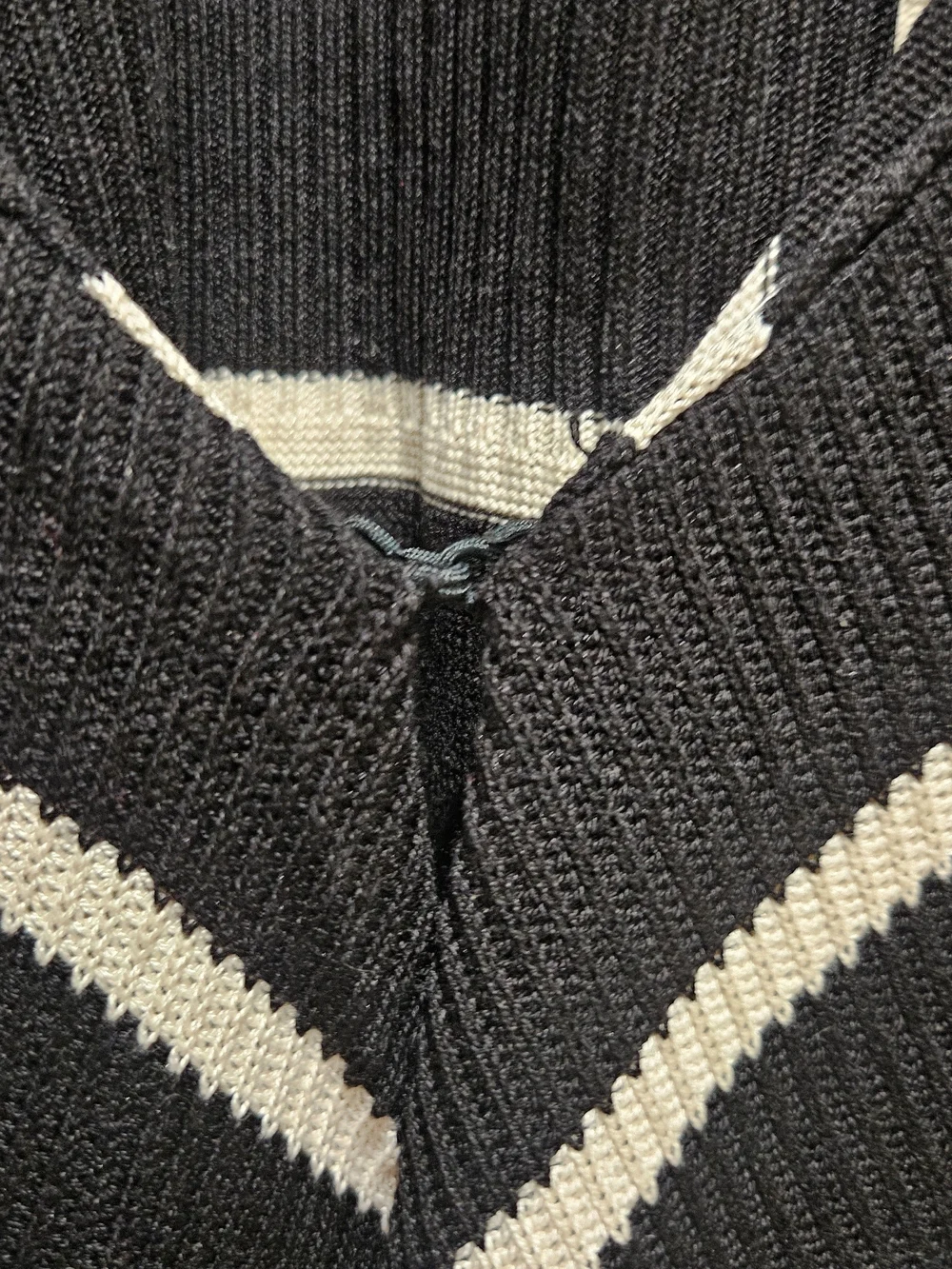 WHBM Black & White Striped Open-Front Women's Cardigan Sweater Size Small Silk B